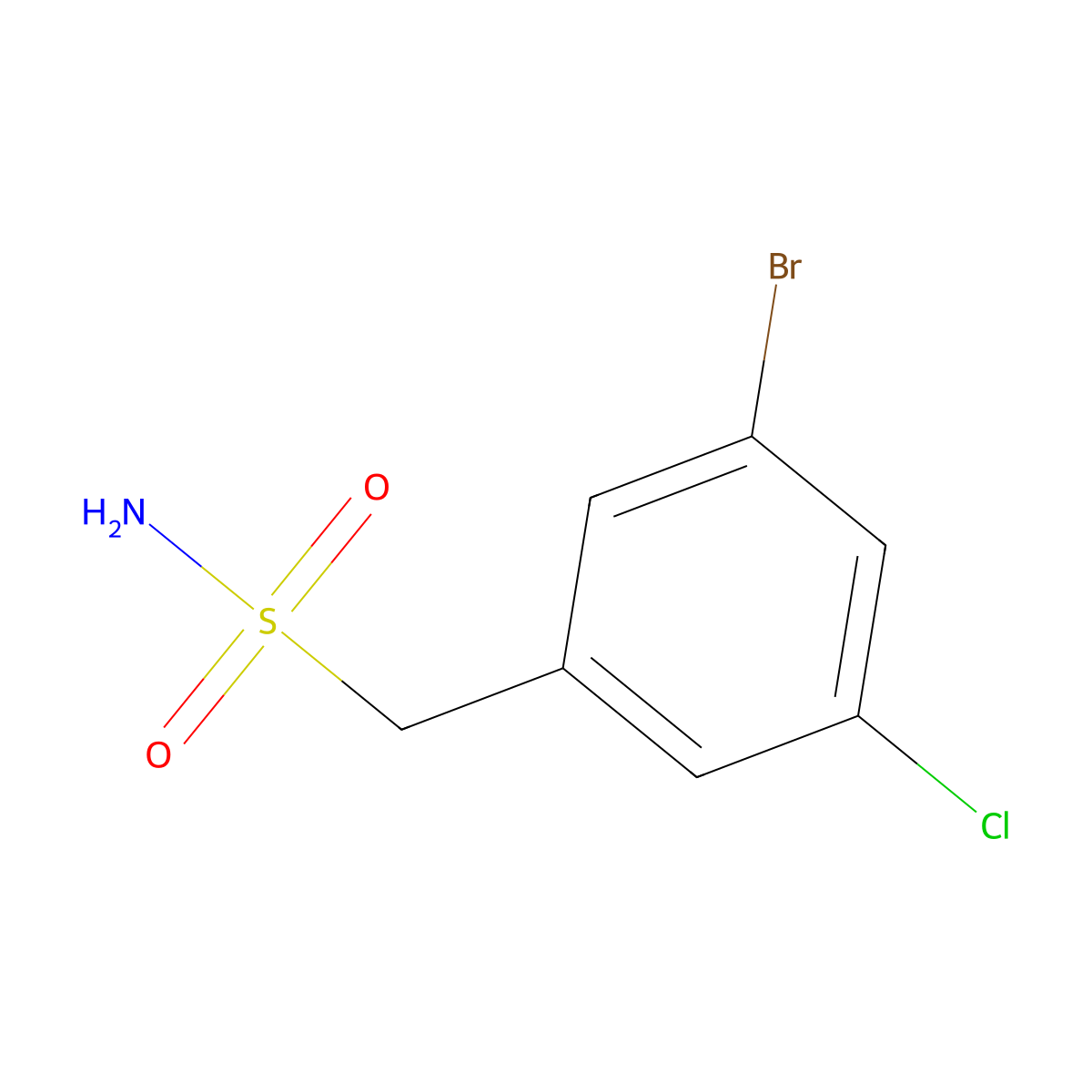 (3-Bromo-5-chlorophenyl)methanesulfonamide molecular structure, CAS 1692305-63-7