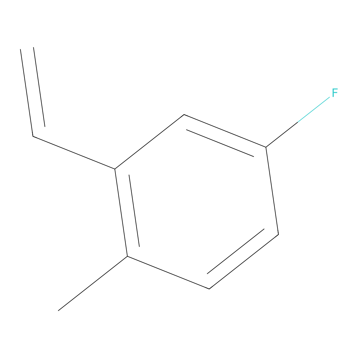 2-Ethenyl-4-fluoro-1-methylbenzene molecular structure, CAS 1692309-89-9
