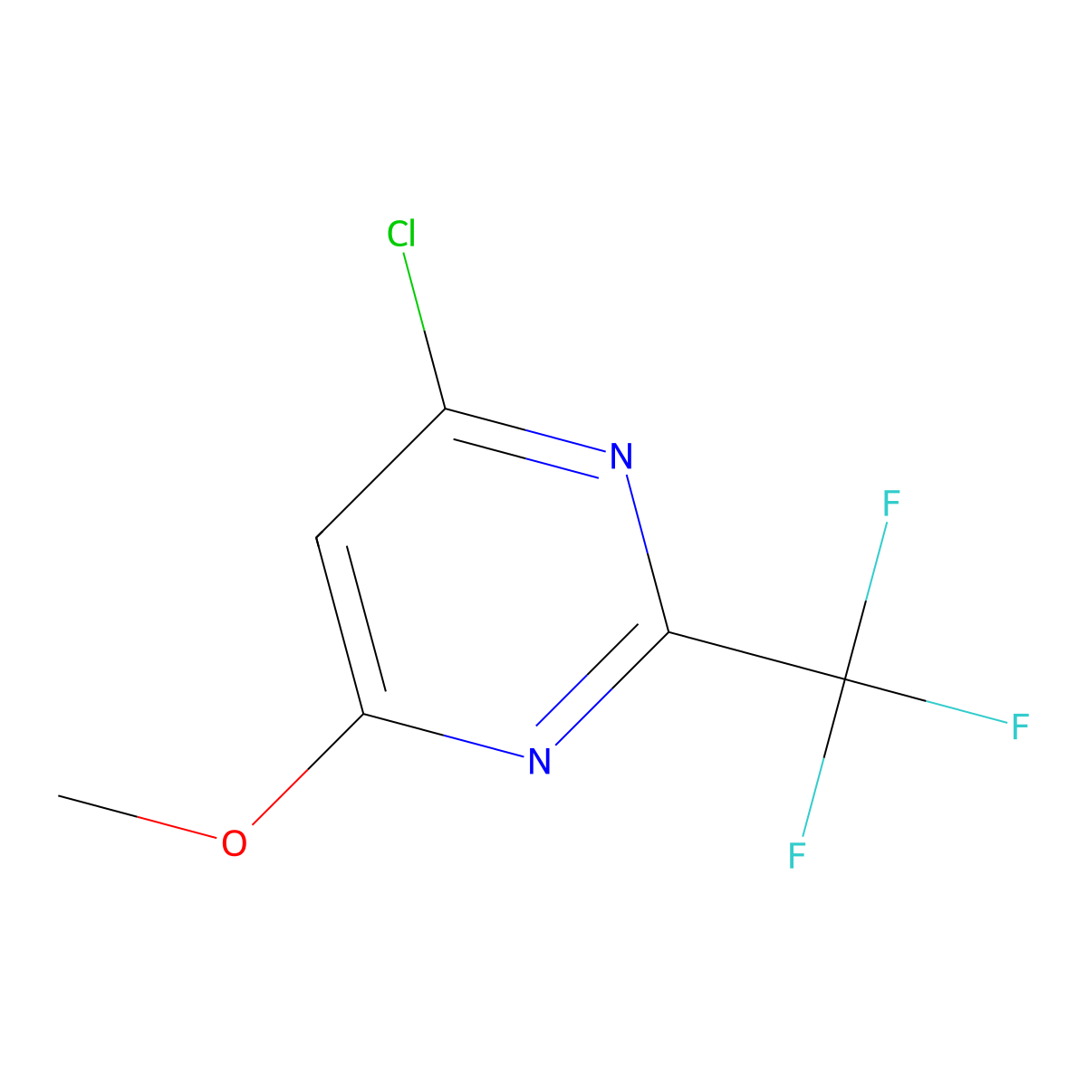 4-Chloro-6-methoxy-2-(trifluoromethyl)pyrimidine molecular structure, CAS 1692317-98-8
