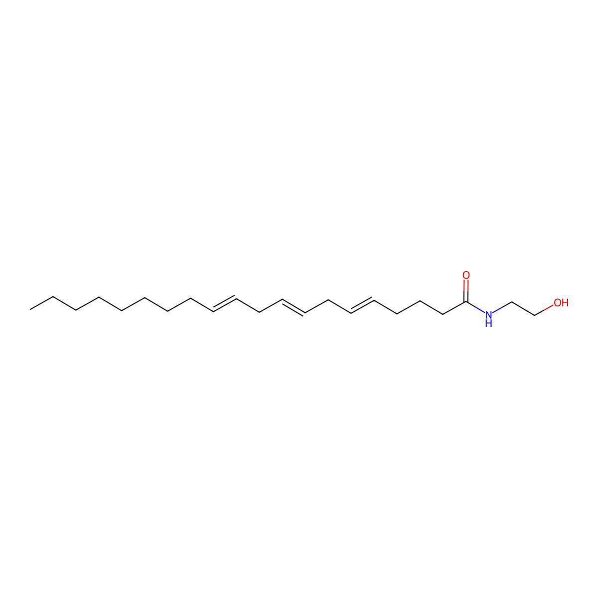 N-(2-hydroxyethyl)eicosa-5,8,11-trienamide molecular structure, CAS 169232-04-6