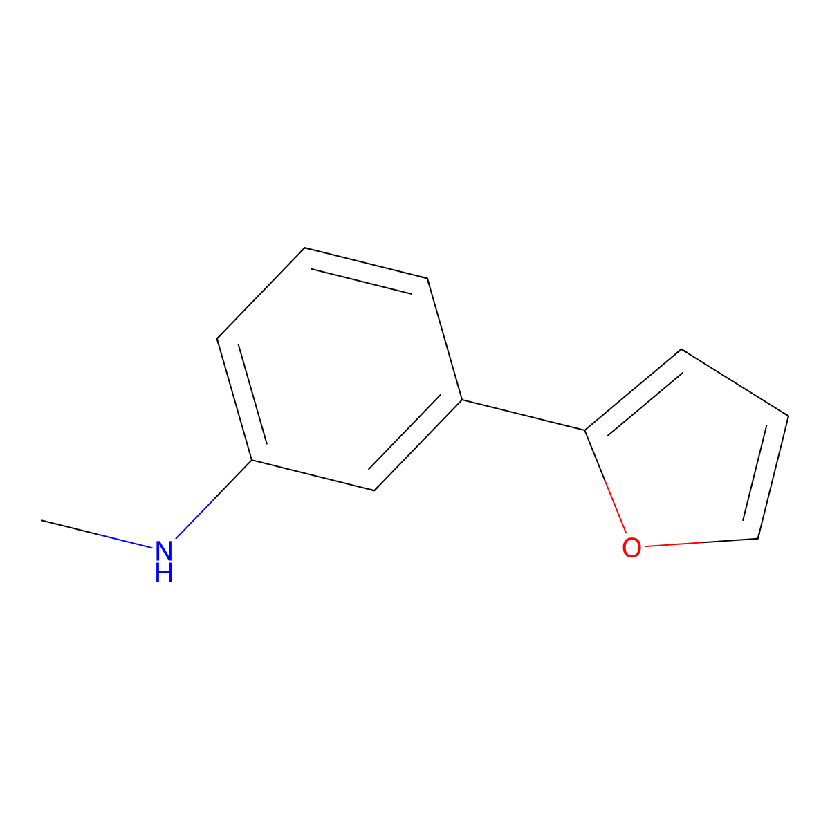 3-(2-Furanyl)-N-methylbenzenamine molecular structure, CAS 1692322-67-0