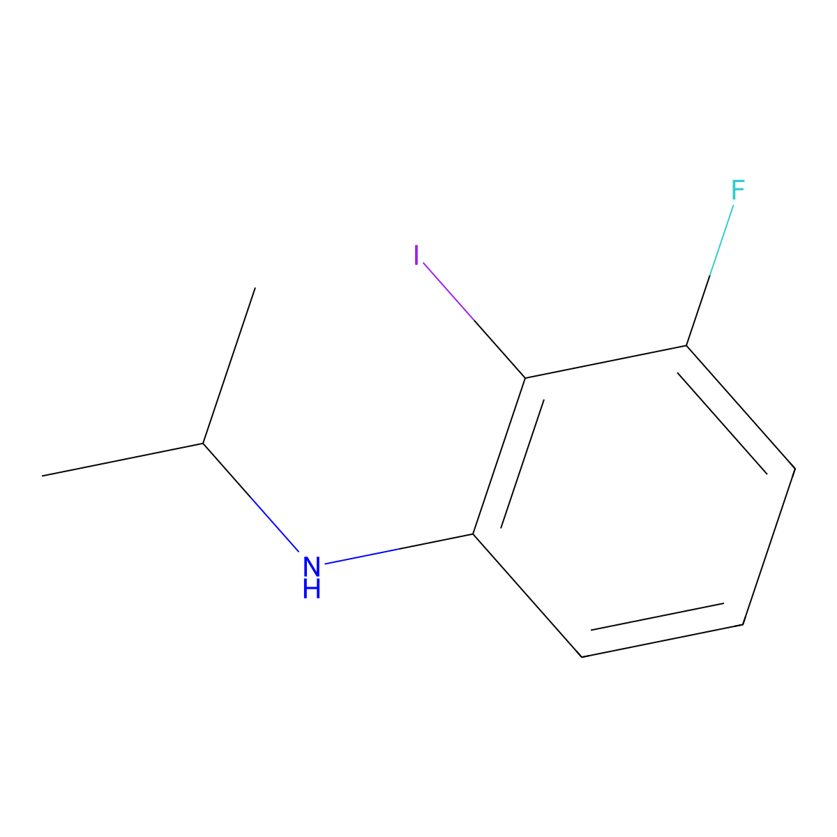 3-fluoro-2-iodo-N-(propan-2-yl)aniline molecular structure, CAS 1692323-83-3