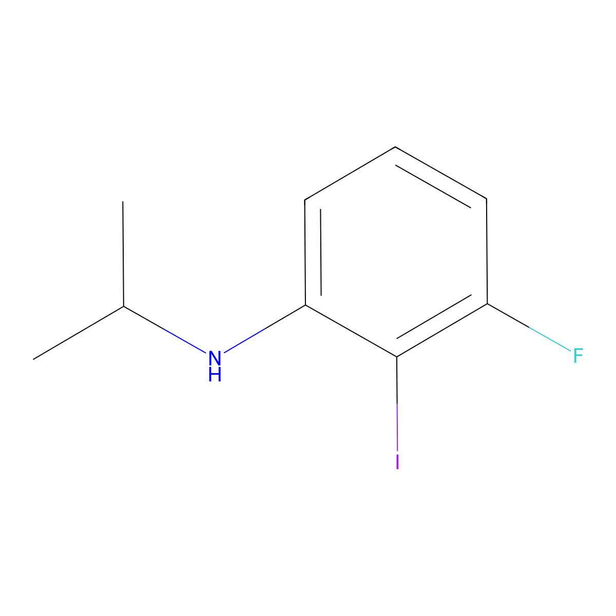 3-fluoro-2-iodo-N-(propan-2-yl)aniline molecular structure, CAS 1692323-83-3