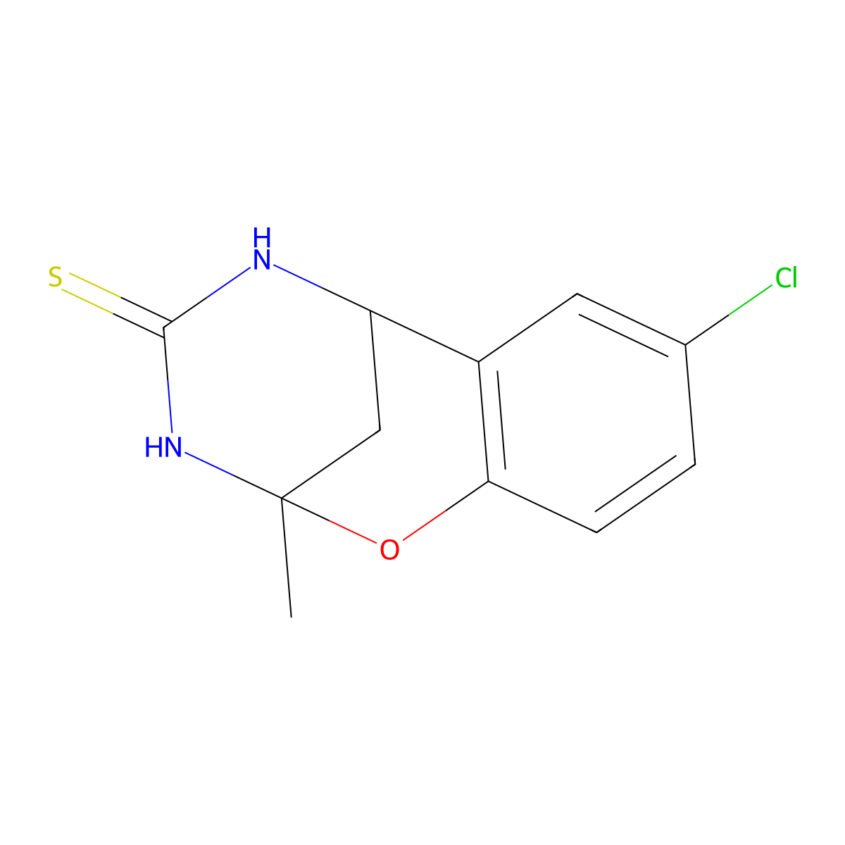 4-Chloro-9-methyl-8-oxa-10,12-diazatricyclo[7.3.1.0^{2,7}]trideca-2,4,6-triene-11-thione molecular structure, CAS 1692329-19-3