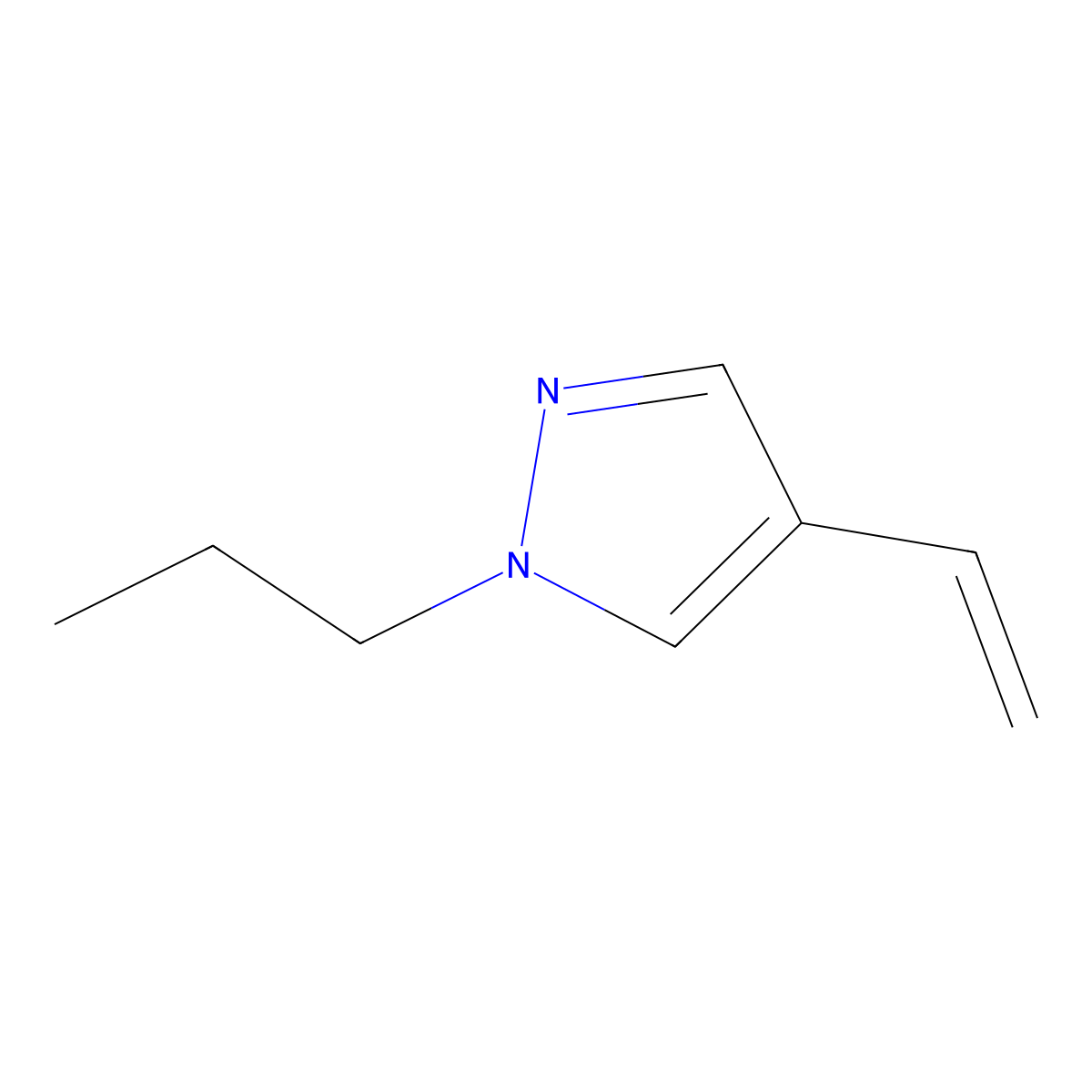 4-ethenyl-1-propyl-1H-pyrazole molecular structure, CAS 1692329-78-4