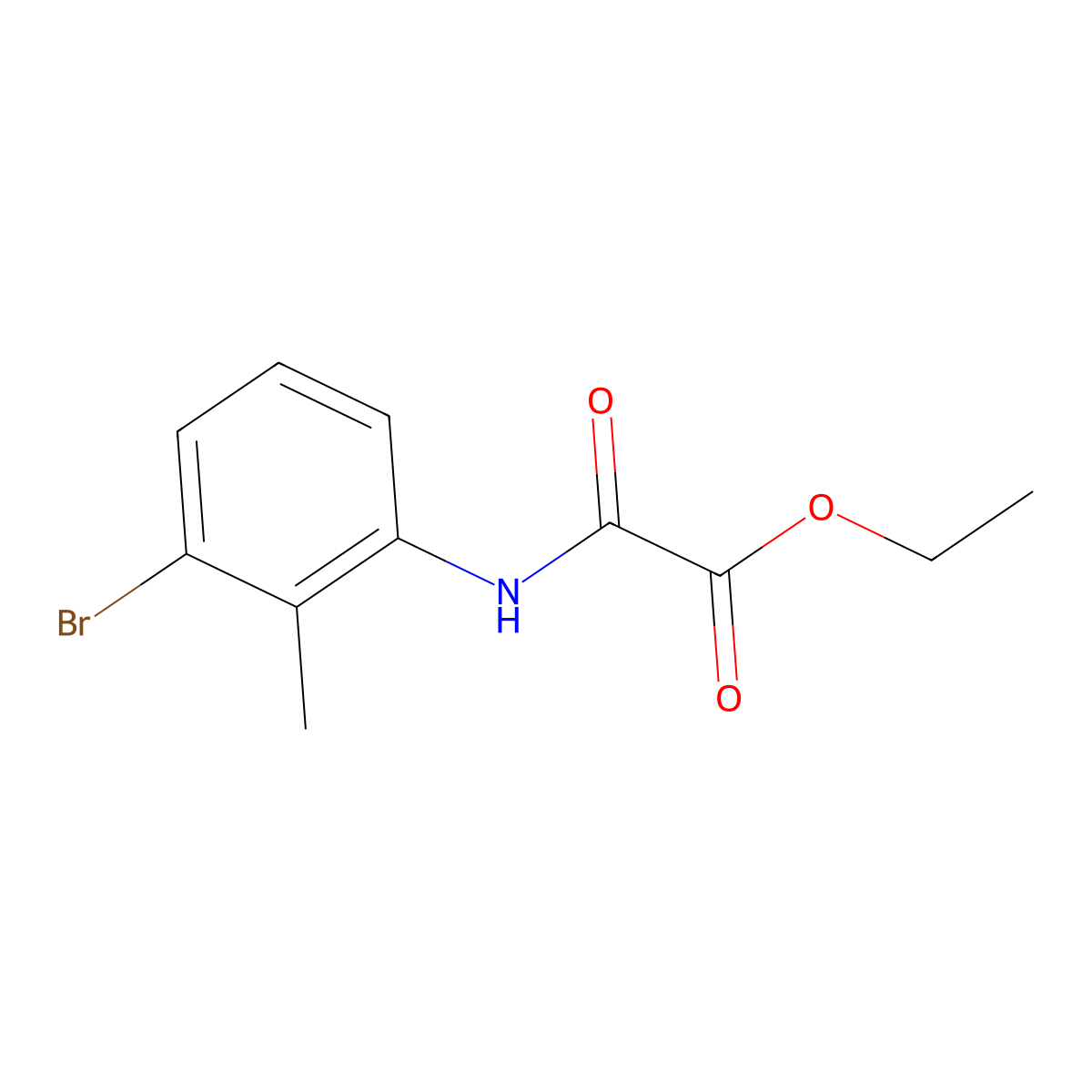 Ethyl [(3-bromo-2-methylphenyl)carbamoyl]formate molecular structure, CAS 1692330-06-5