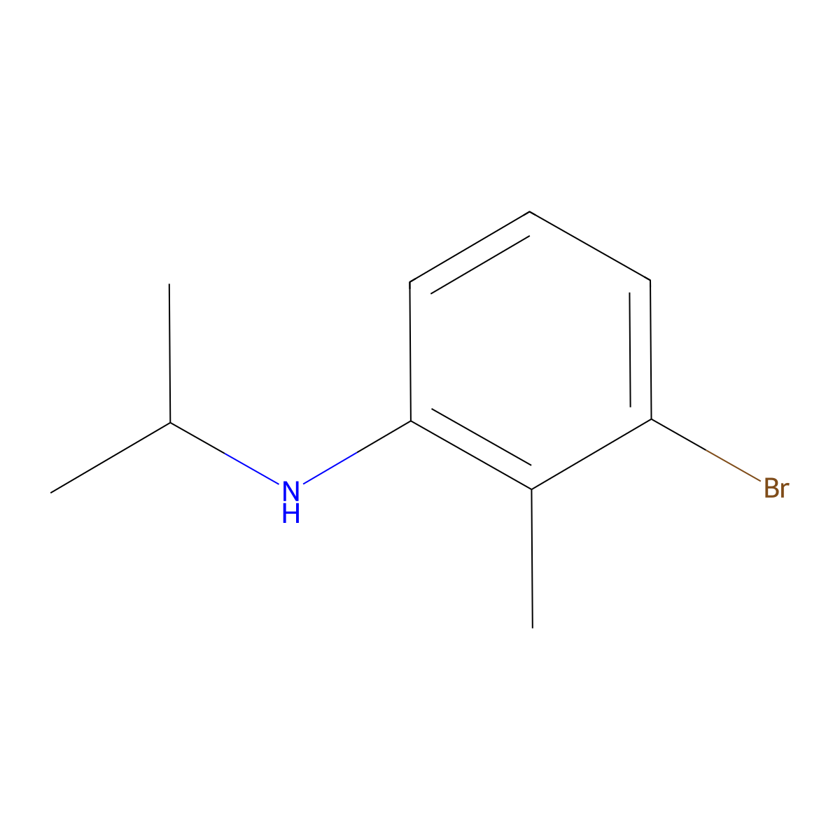 3-Bromo-N-isopropyl-2-methylaniline molecular structure, CAS 1692331-65-9