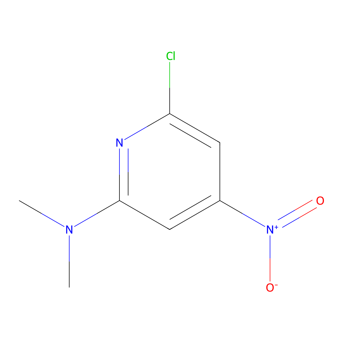 6-chloro-N,N-dimethyl-4-nitropyridin-2-amine molecular structure, CAS 1692332-66-3