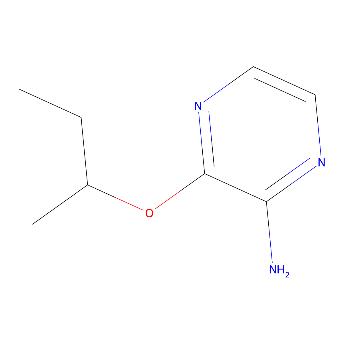 3-(Butan-2-yloxy)pyrazin-2-amine molecular structure, CAS 1692342-04-3