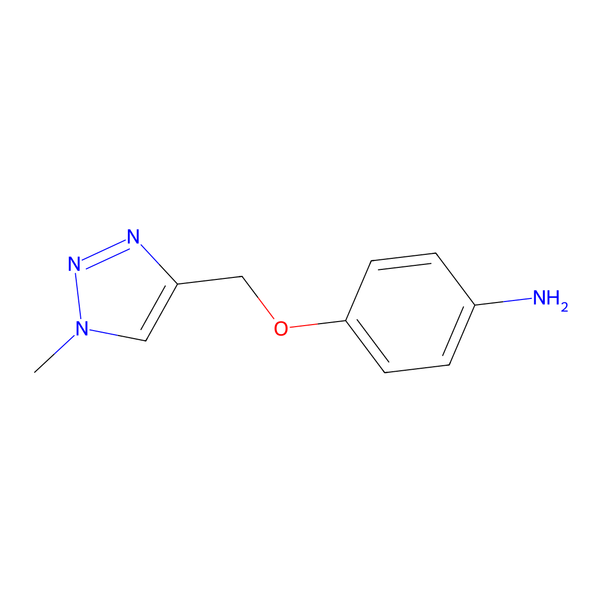 4-[(1-methyl-1H-1,2,3-triazol-4-yl)methoxy]aniline molecular structure, CAS 1692352-45-6