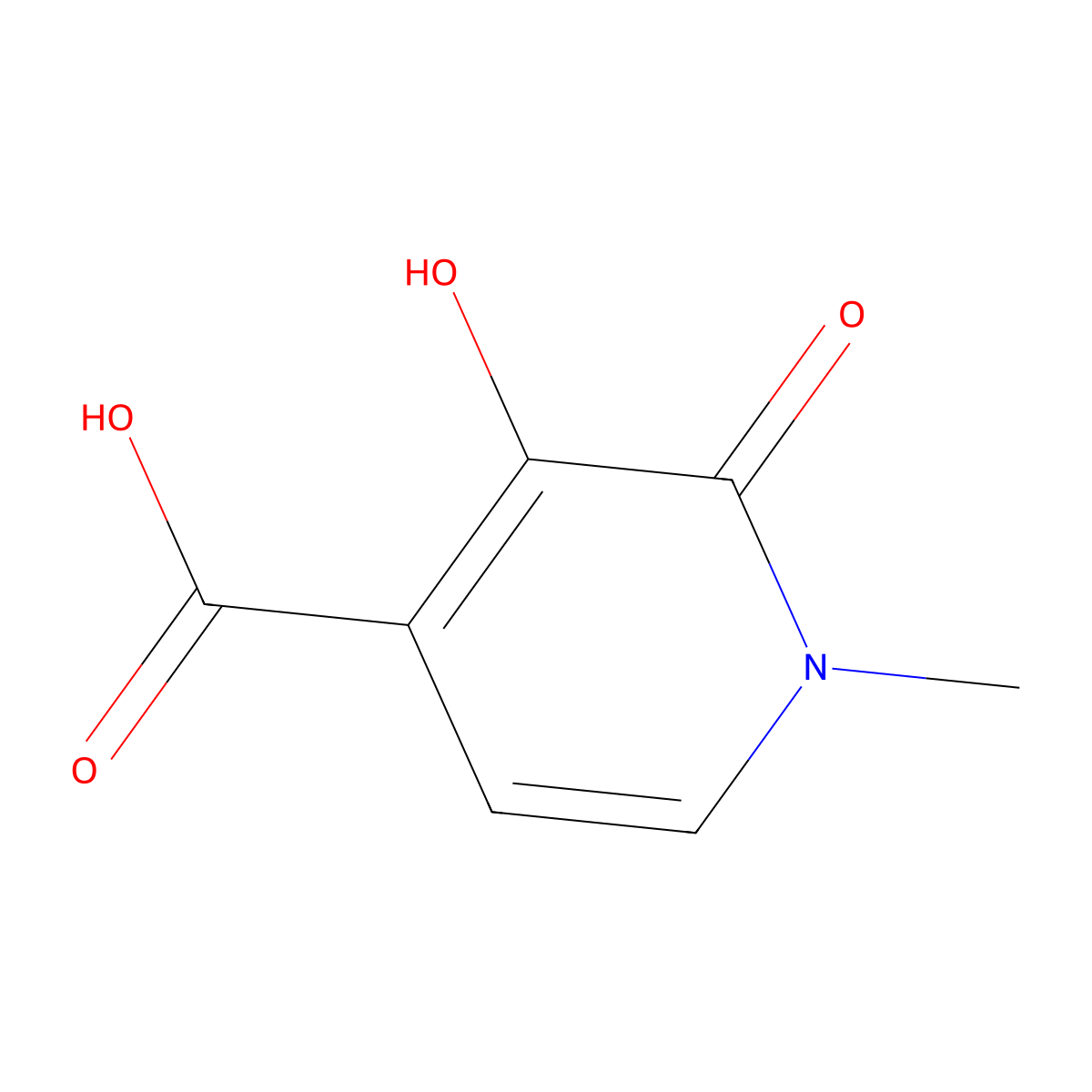 3-Hydroxy-1-methyl-2-oxo-1,2-dihydropyridine-4-carboxylic acid molecular structure, CAS 169237-37-0