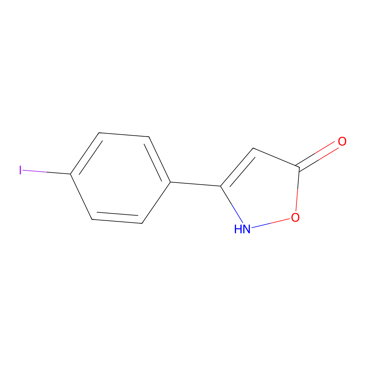 5-Hydroxy-3-(4-iodophenyl)isoxazole molecular structure, CAS 1692378-88-3
