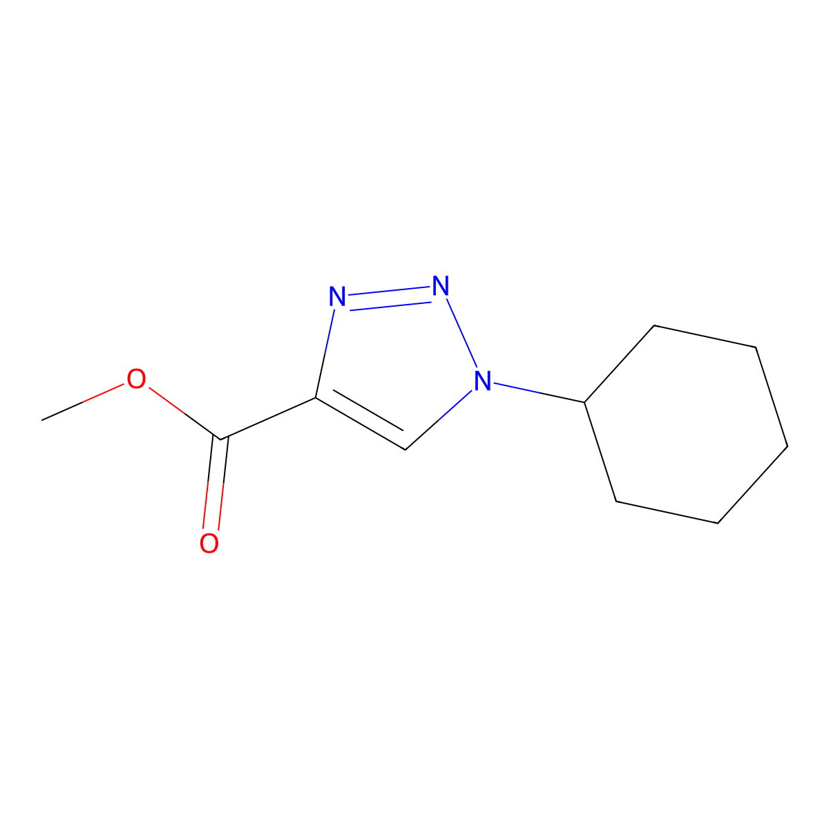 methyl 1-cyclohexyl-1H-1,2,3-triazole-4-carboxylate molecular structure, CAS 1692380-91-8