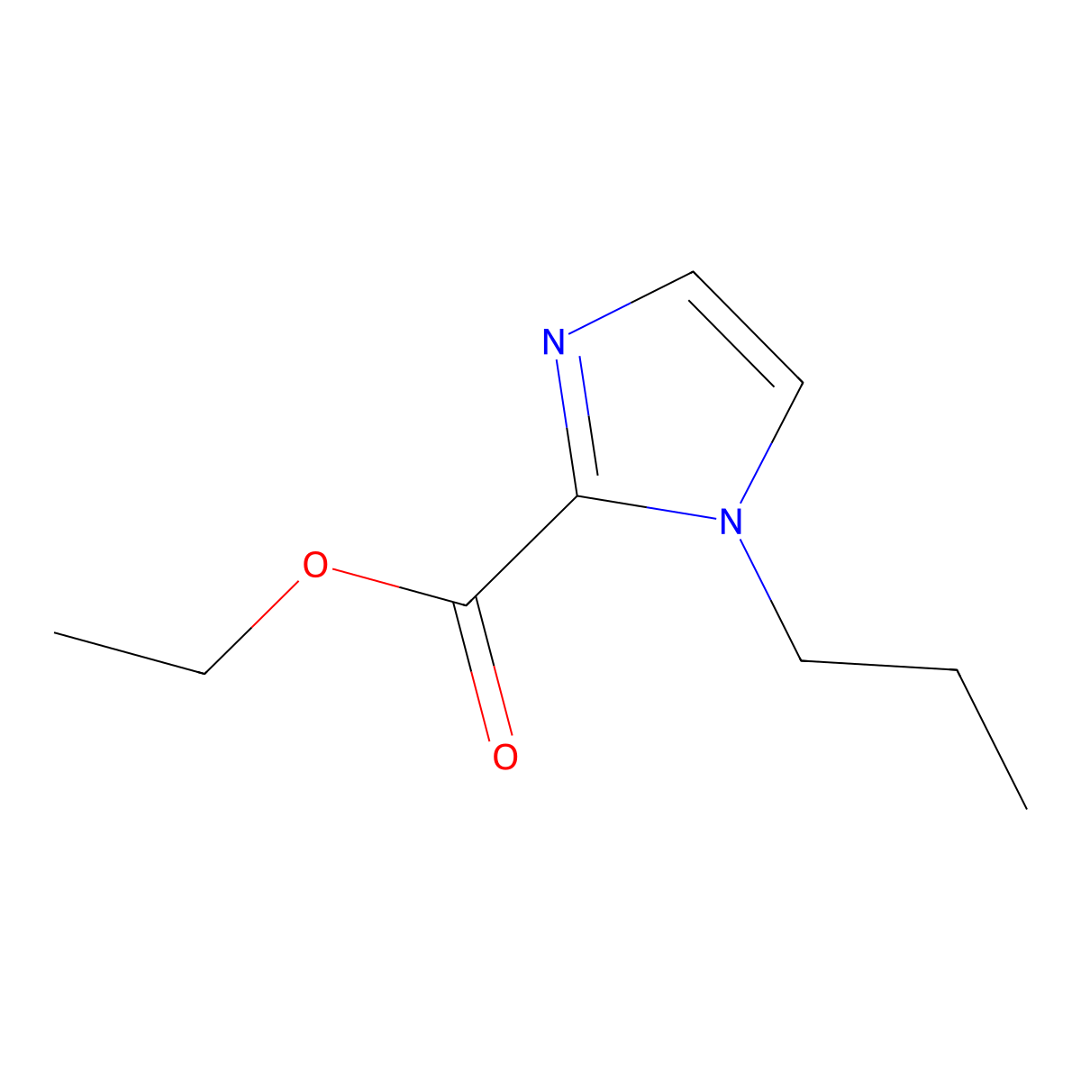Ethyl 1-propyl-1H-imidazole-2-carboxylate molecular structure, CAS 1692391-54-0