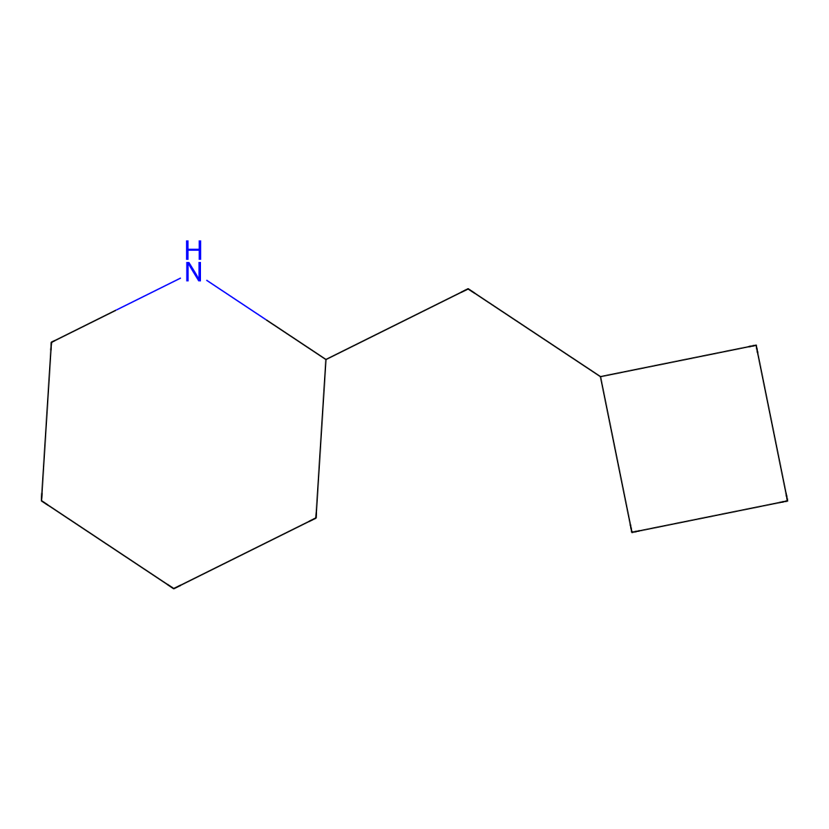 2-(Cyclobutylmethyl)piperidine molecular structure, CAS 1692394-74-3