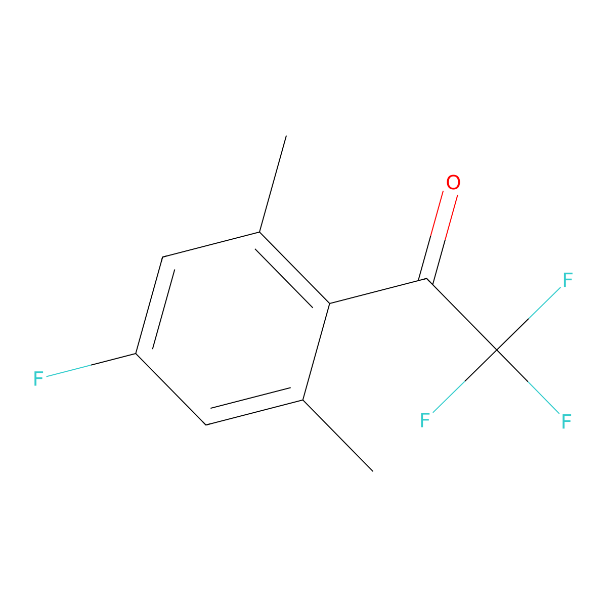 2,2,2-Trifluoro-1-(4-fluoro-2,6-dimethylphenyl)ethanone molecular structure, CAS 1692409-79-2