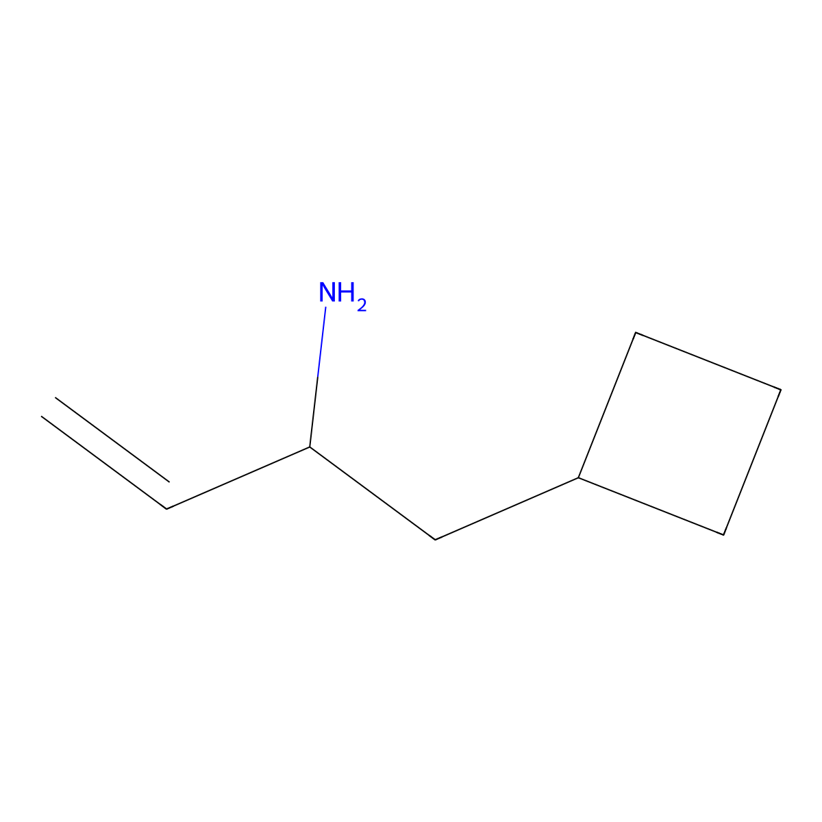 1-Cyclobutylbut-3-en-2-amine molecular structure, CAS 1692412-12-6