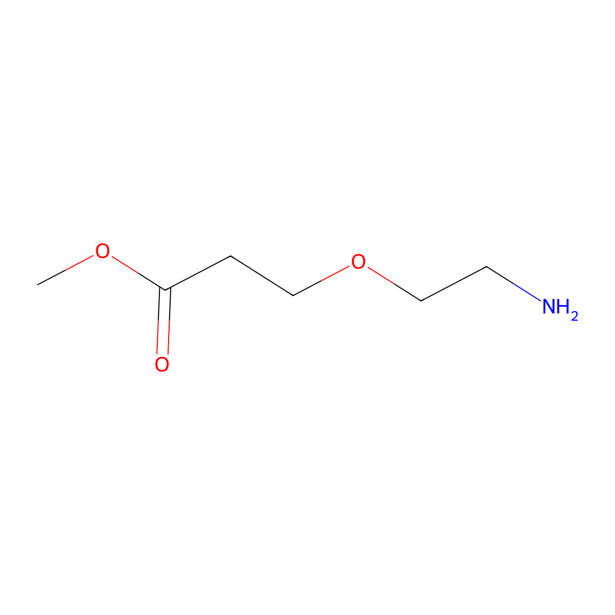 Methyl 3-(2-aminoethoxy)propanoate molecular structure, CAS 1692416-26-4