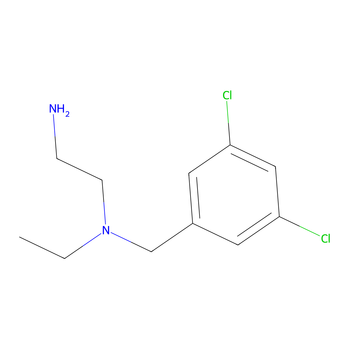 (2-Aminoethyl)[(3,5-dichlorophenyl)methyl]ethylamine molecular structure, CAS 1692419-70-7