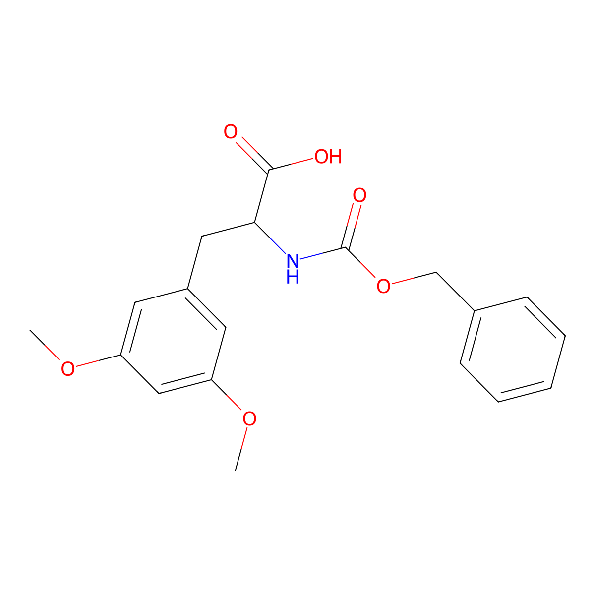 2-{[(Benzyloxy)carbonyl]amino}-3-(3,5-dimethoxyphenyl)propanoic acid molecular structure, CAS 1692421-57-0