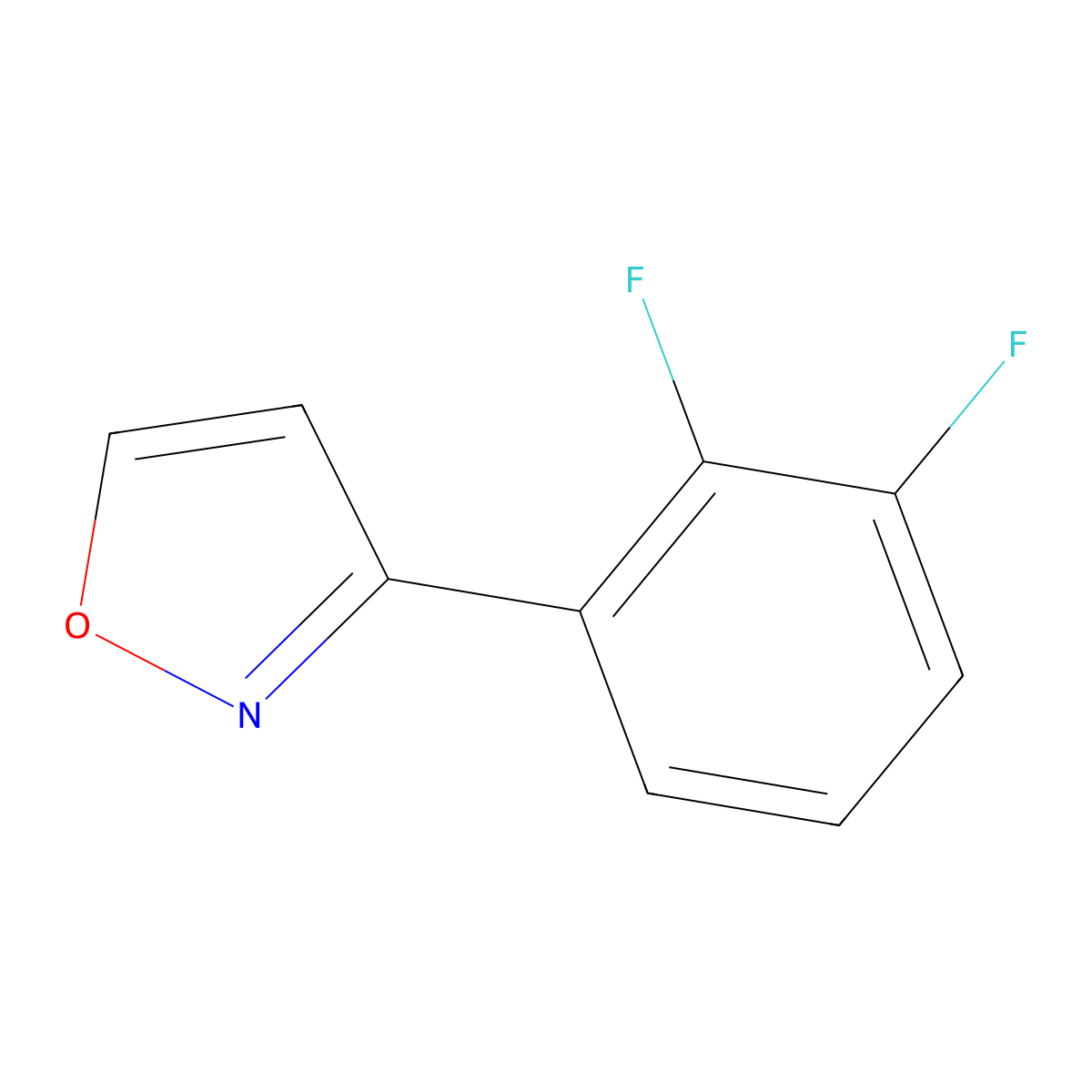 3-(2,3-Difluorophenyl)isoxazole molecular structure, CAS 1692427-61-4