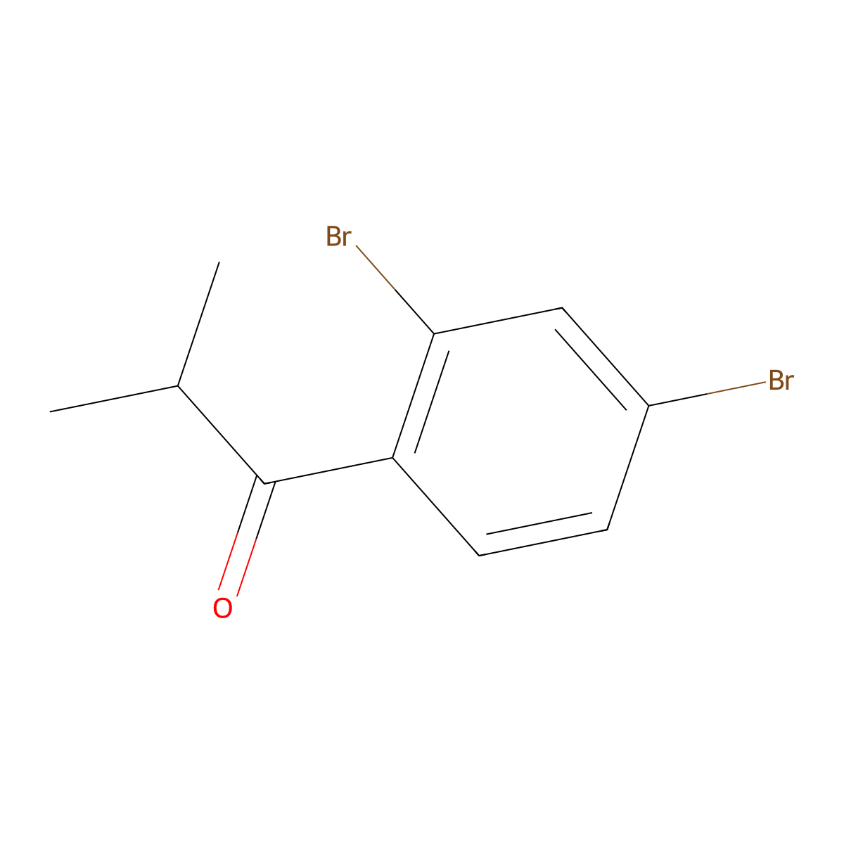 1-(2,4-Dibromophenyl)-2-methyl-1-propanone molecular structure, CAS 1692442-30-0