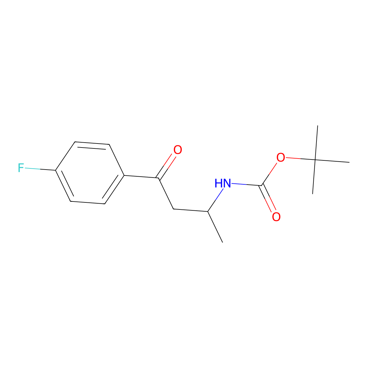 tert-butyl N-[4-(4-fluorophenyl)-4-oxobutan-2-yl]carbamate molecular structure, CAS 1692467-44-9