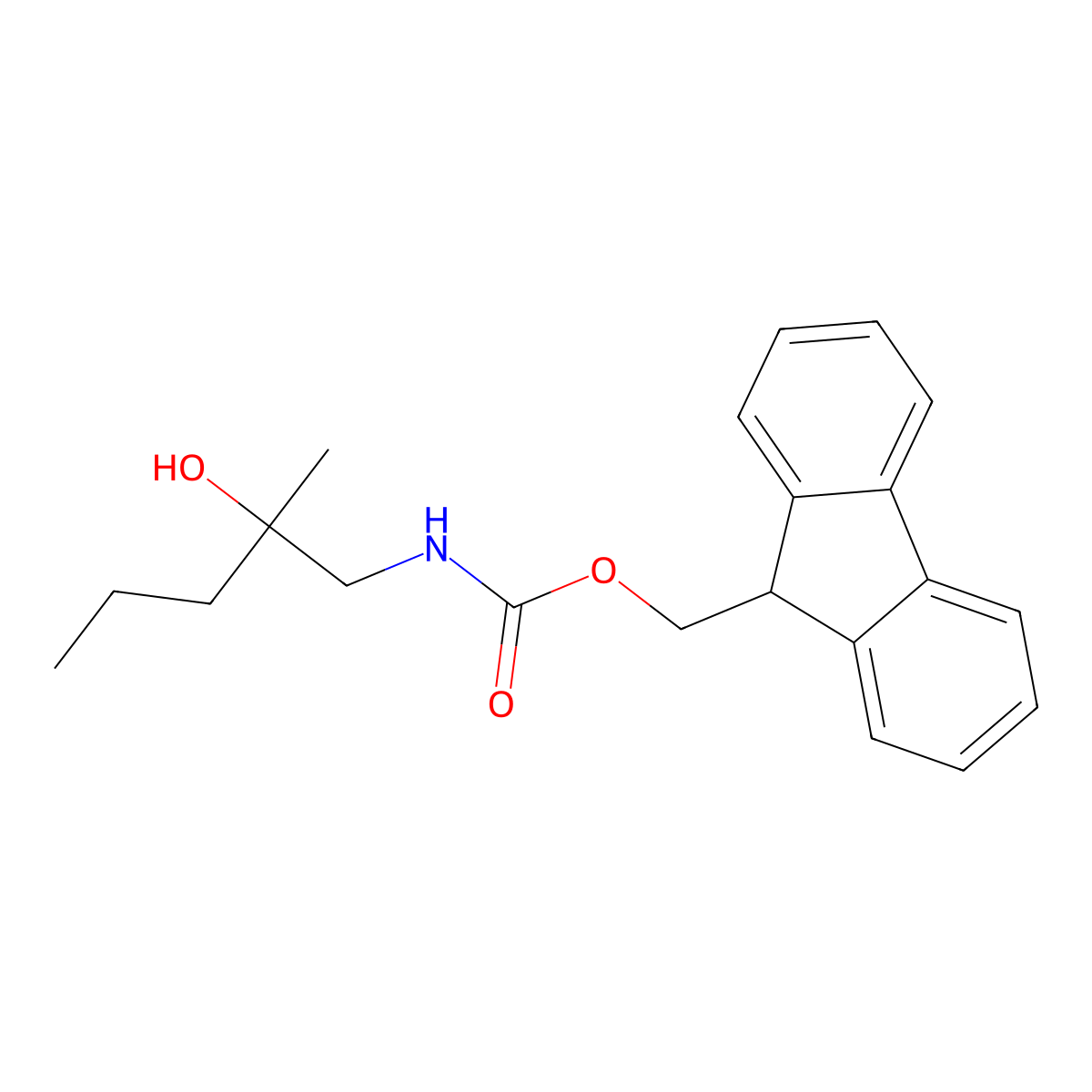 (9H-fluoren-9-yl)methyl N-(2-hydroxy-2-methylpentyl)carbamate molecular structure, CAS 1692472-02-8
