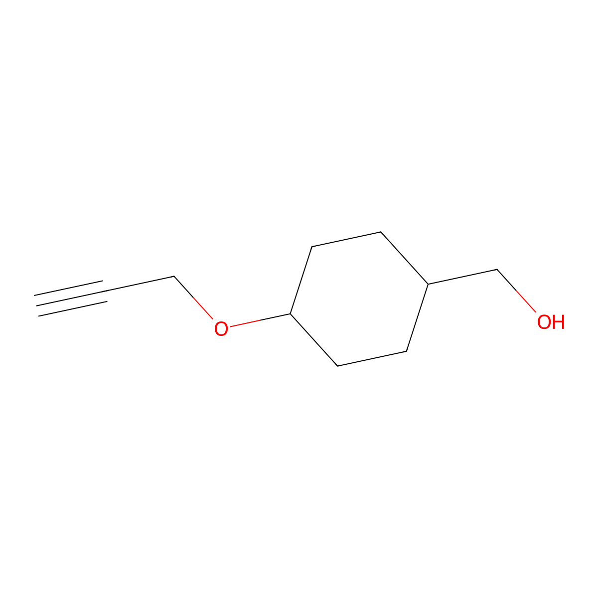 [4-(Prop-2-yn-1-yloxy)cyclohexyl]methanol molecular structure, CAS 1692498-55-7