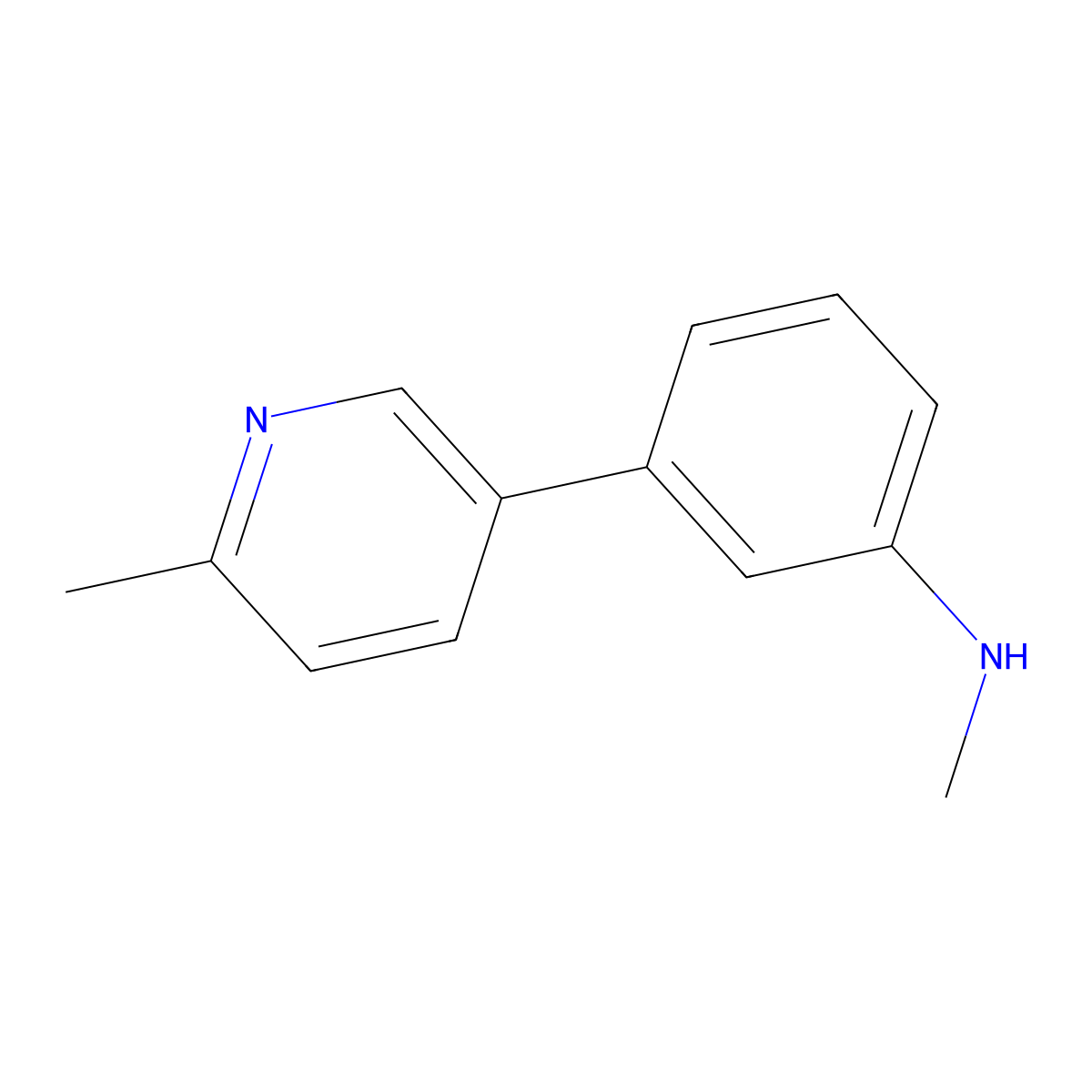 N-Methyl-3-(6-methylpyridin-3-yl)aniline molecular structure, CAS 1692500-24-5