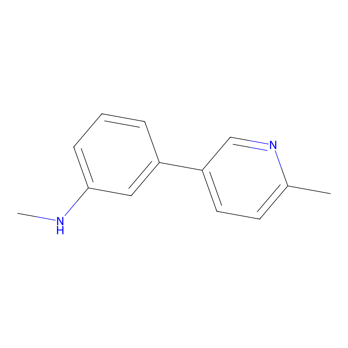 N-Methyl-3-(6-methylpyridin-3-yl)aniline molecular structure, CAS 1692500-24-5