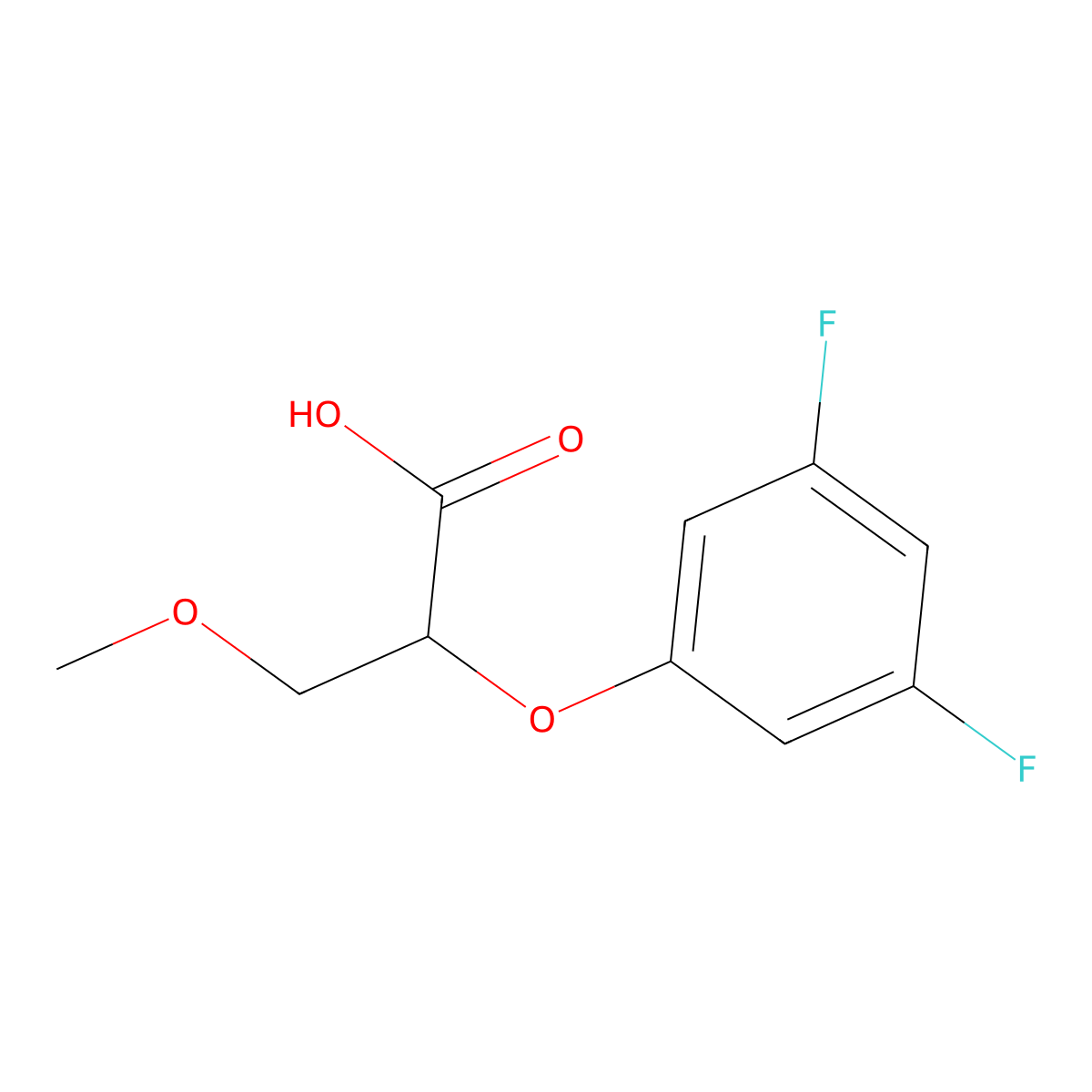 2-(3,5-Difluorophenoxy)-3-methoxypropanoic acid molecular structure, CAS 1692508-89-6