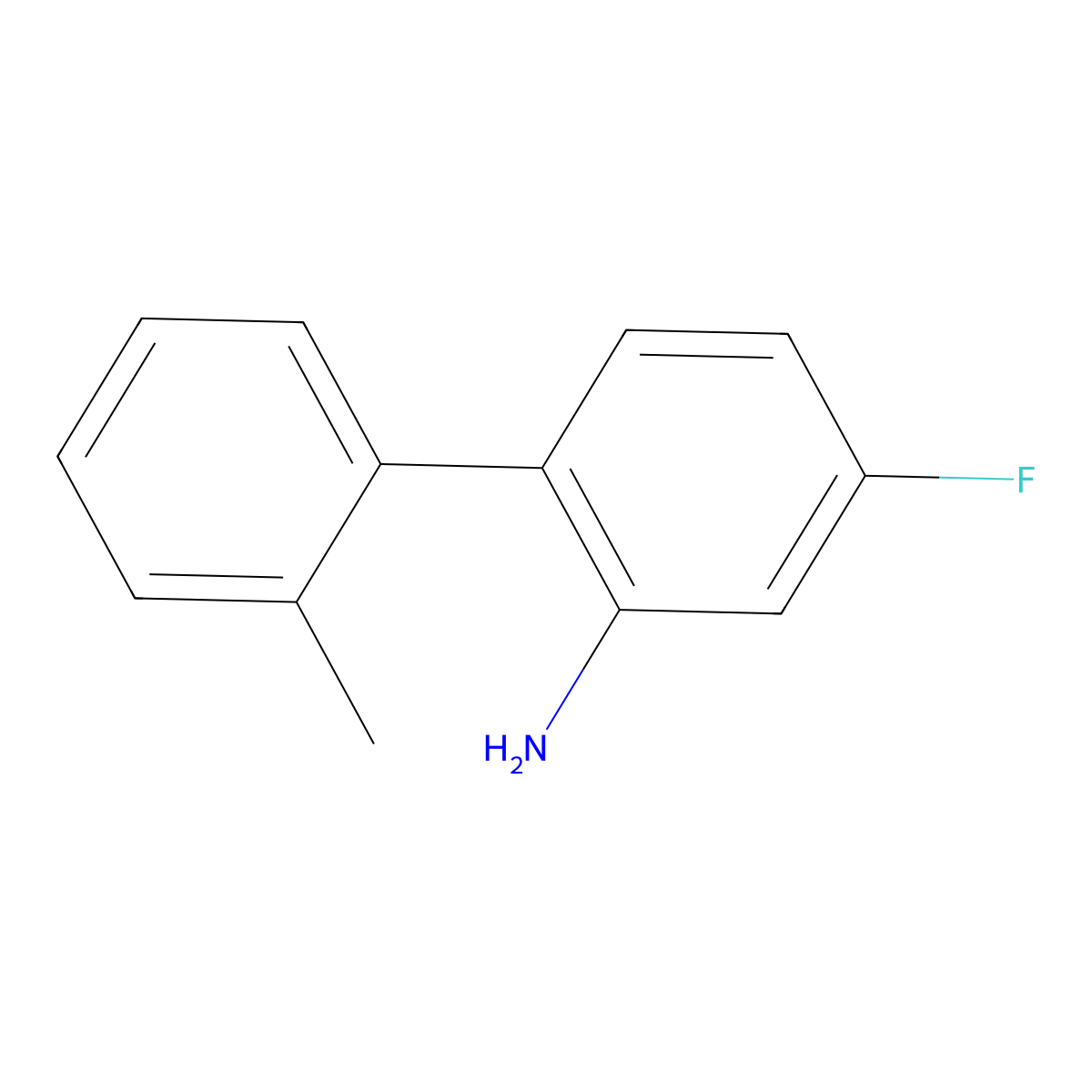 4-Fluoro-2'-methyl[1,1'-biphenyl]-2-amine molecular structure, CAS 1692509-39-9