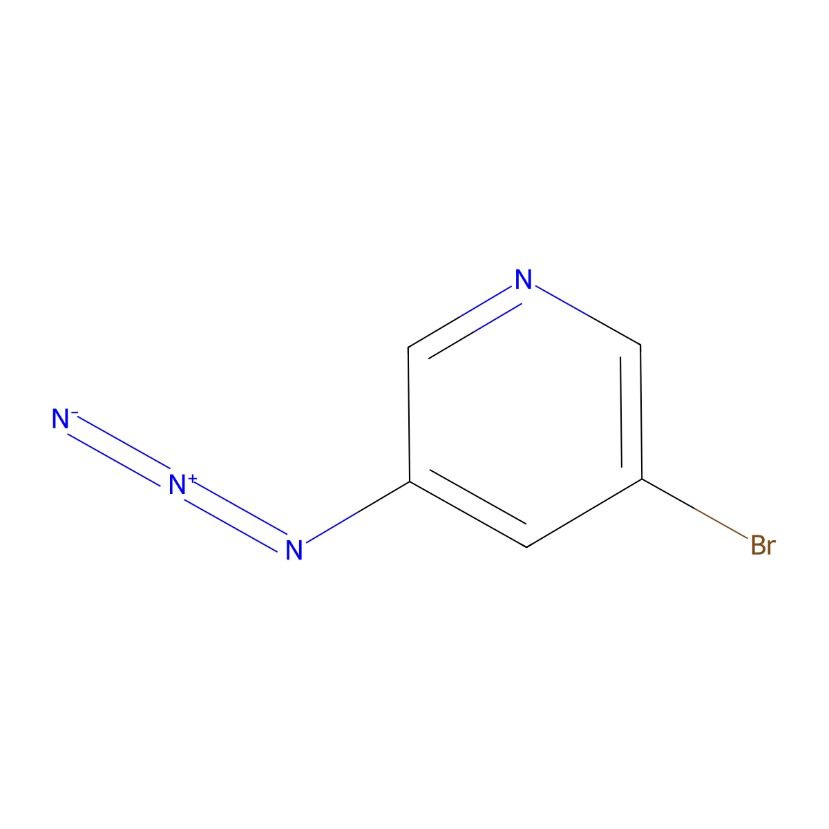 3-Azido-5-bromopyridine molecular structure, CAS 1692510-03-4