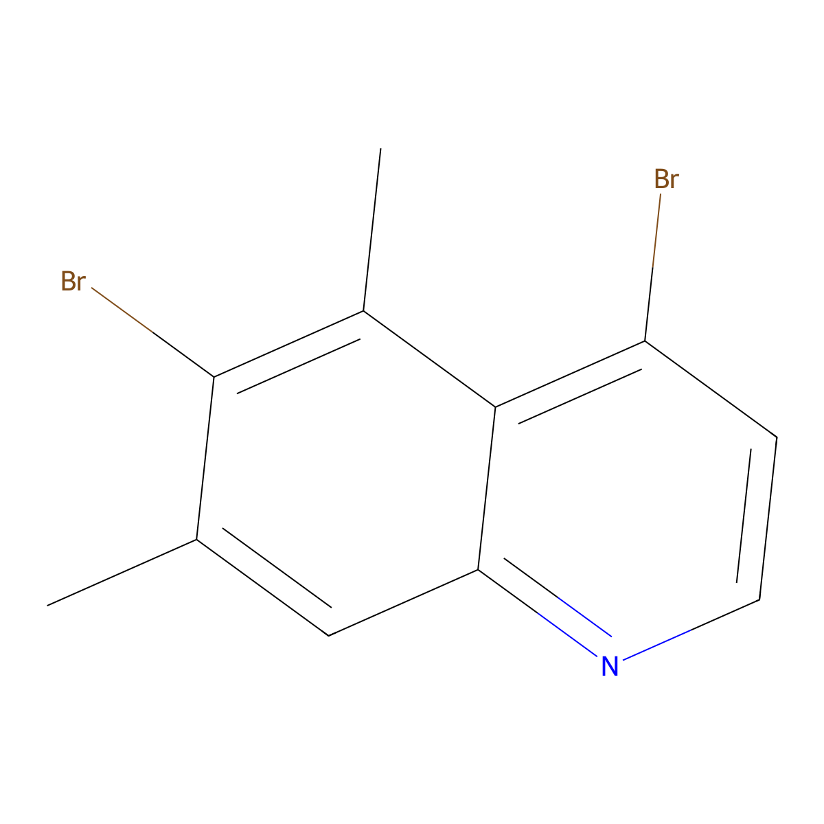 4,6-Dibromo-5,7-dimethylquinoline molecular structure, CAS 1692552-04-7