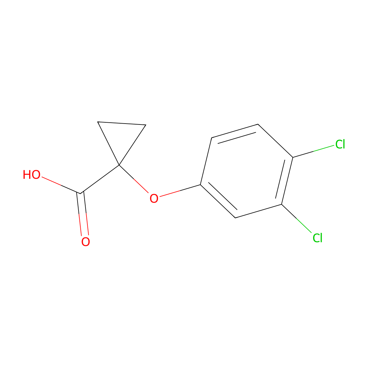 1-(3,4-Dichlorophenoxy)cyclopropanecarboxylic acid molecular structure, CAS 1692585-62-8