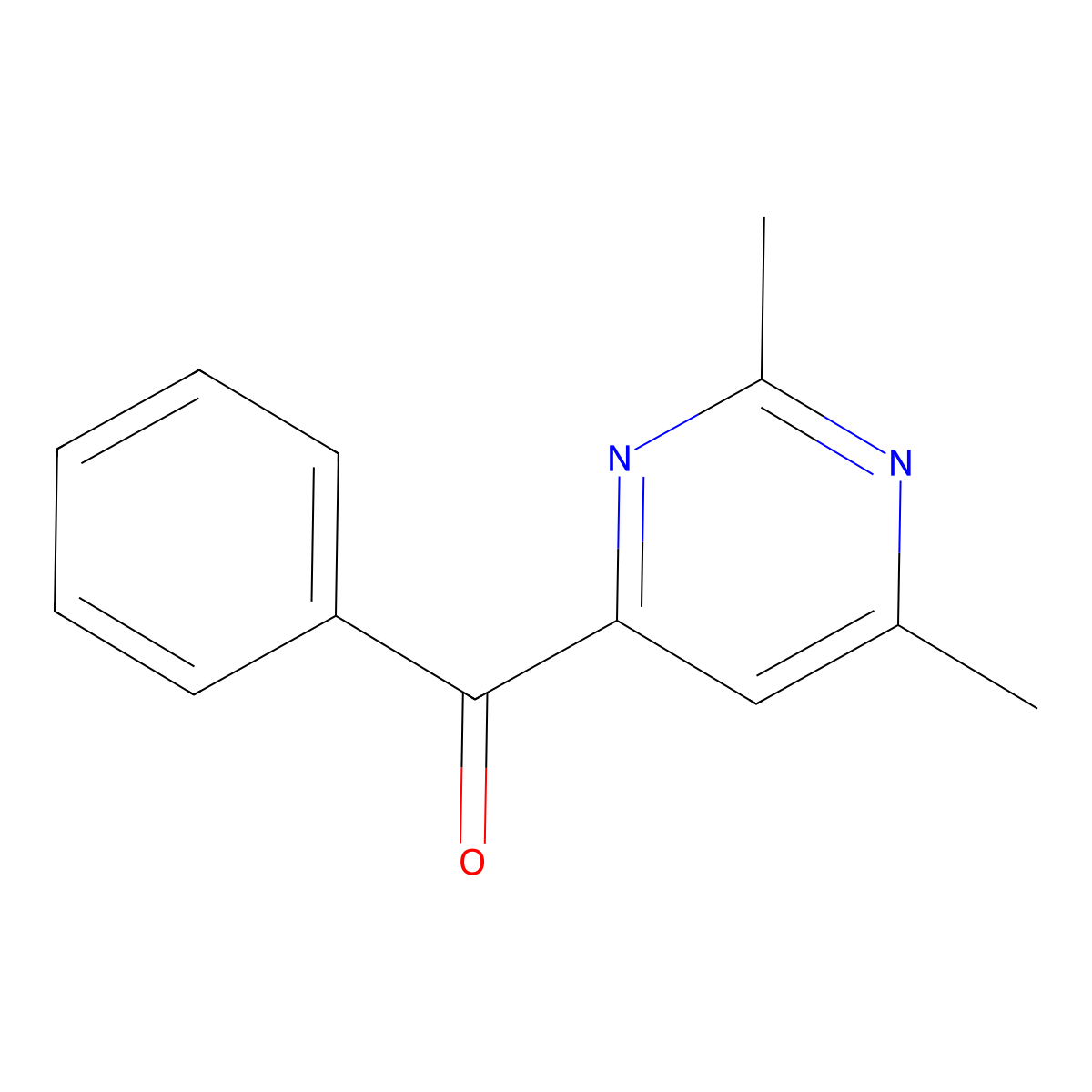 (2,6-Dimethyl-4-pyrimidinyl)(phenyl)methanone molecular structure, CAS 169259-37-4