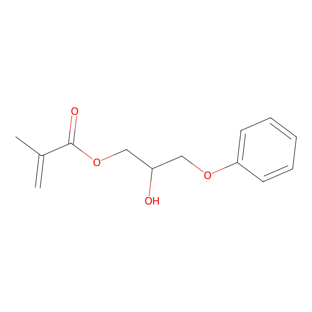 2-Hydroxy-3-phenoxypropyl 2-methyl-2-propenoate molecular structure, CAS 16926-87-7