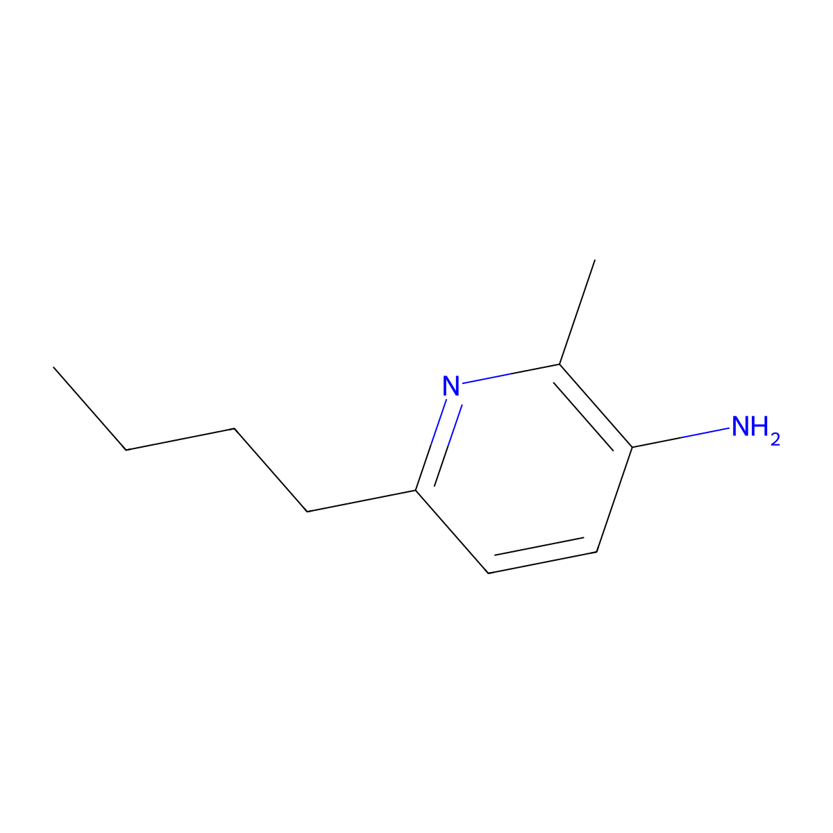 6-Butyl-2-methylpyridin-3-amine molecular structure, CAS 1692608-20-0