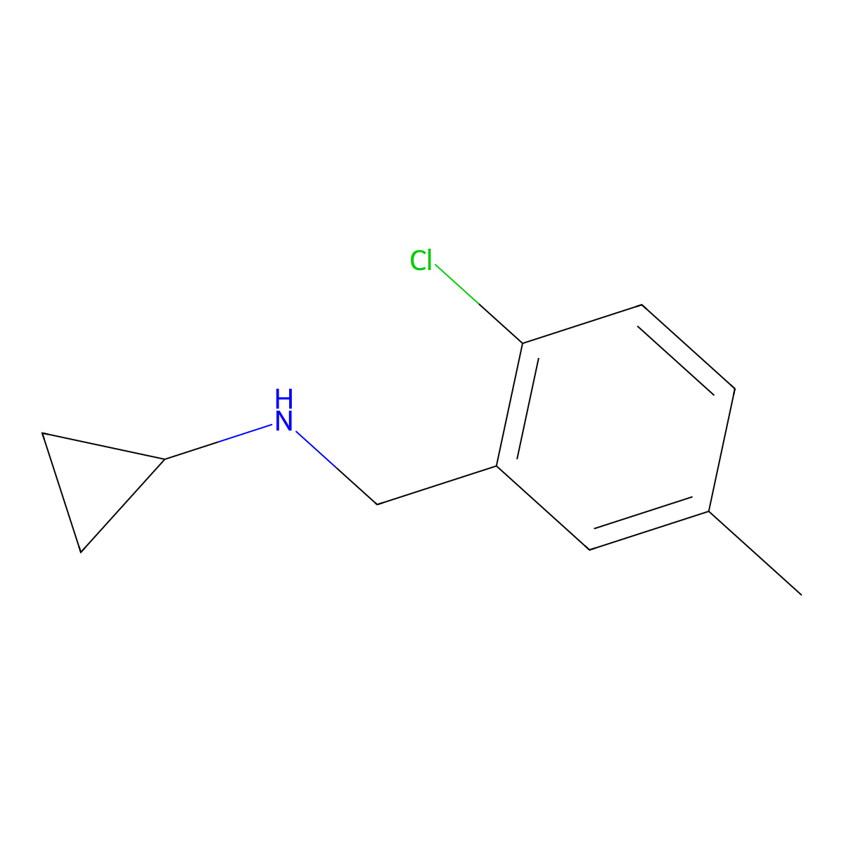N-(2-Chloro-5-methylbenzyl)cyclopropanamine molecular structure, CAS 1692612-91-1