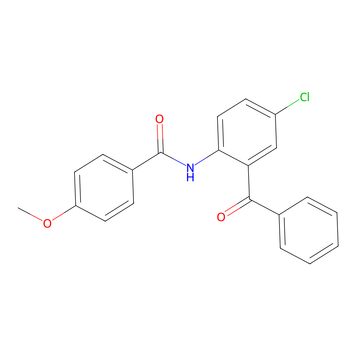 N-(2-benzoyl-4-chlorophenyl)-4-methoxybenzamide molecular structure, CAS 169263-14-3
