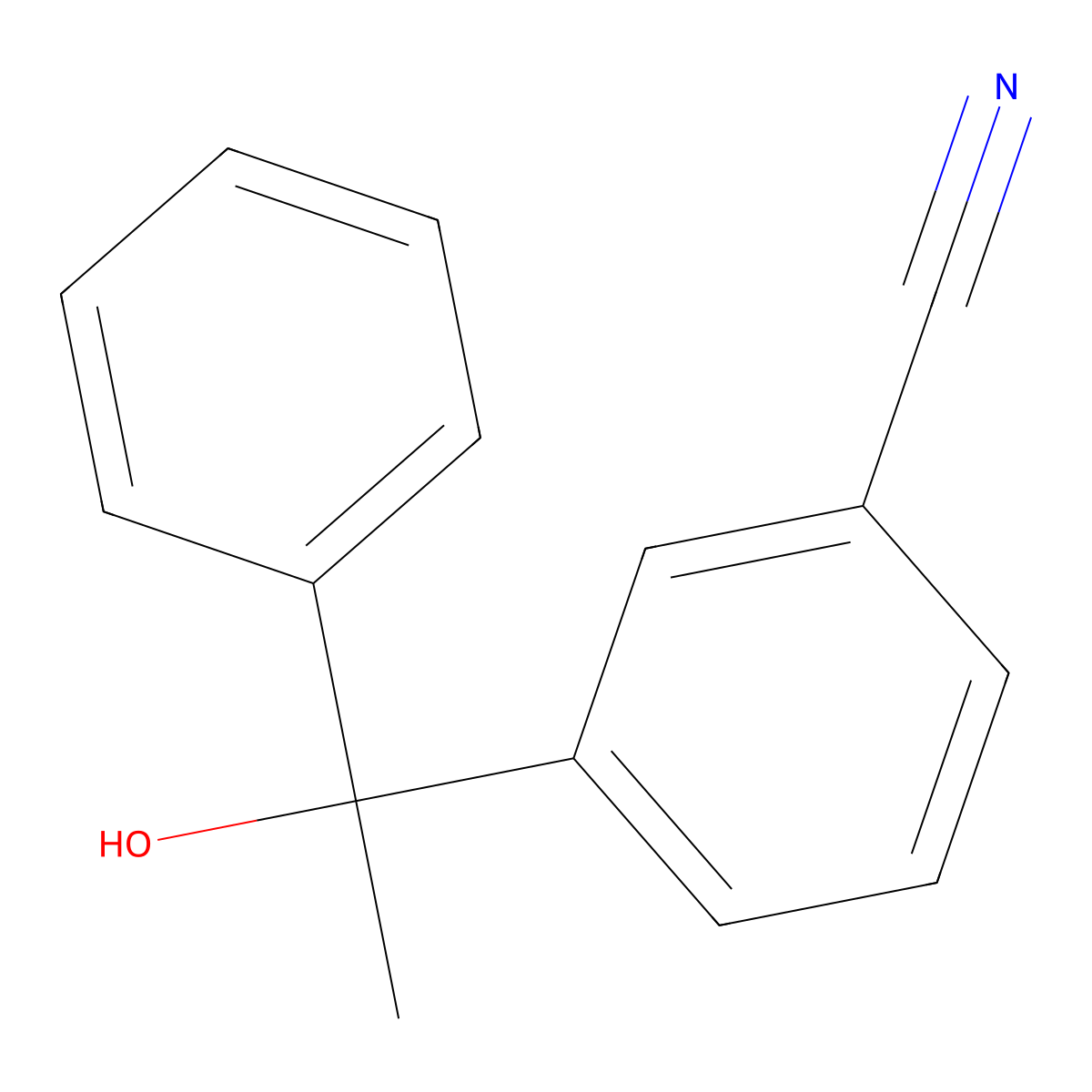 3-(1-Hydroxy-1-phenylethyl)benZonitrile molecular structure, CAS 169266-92-6