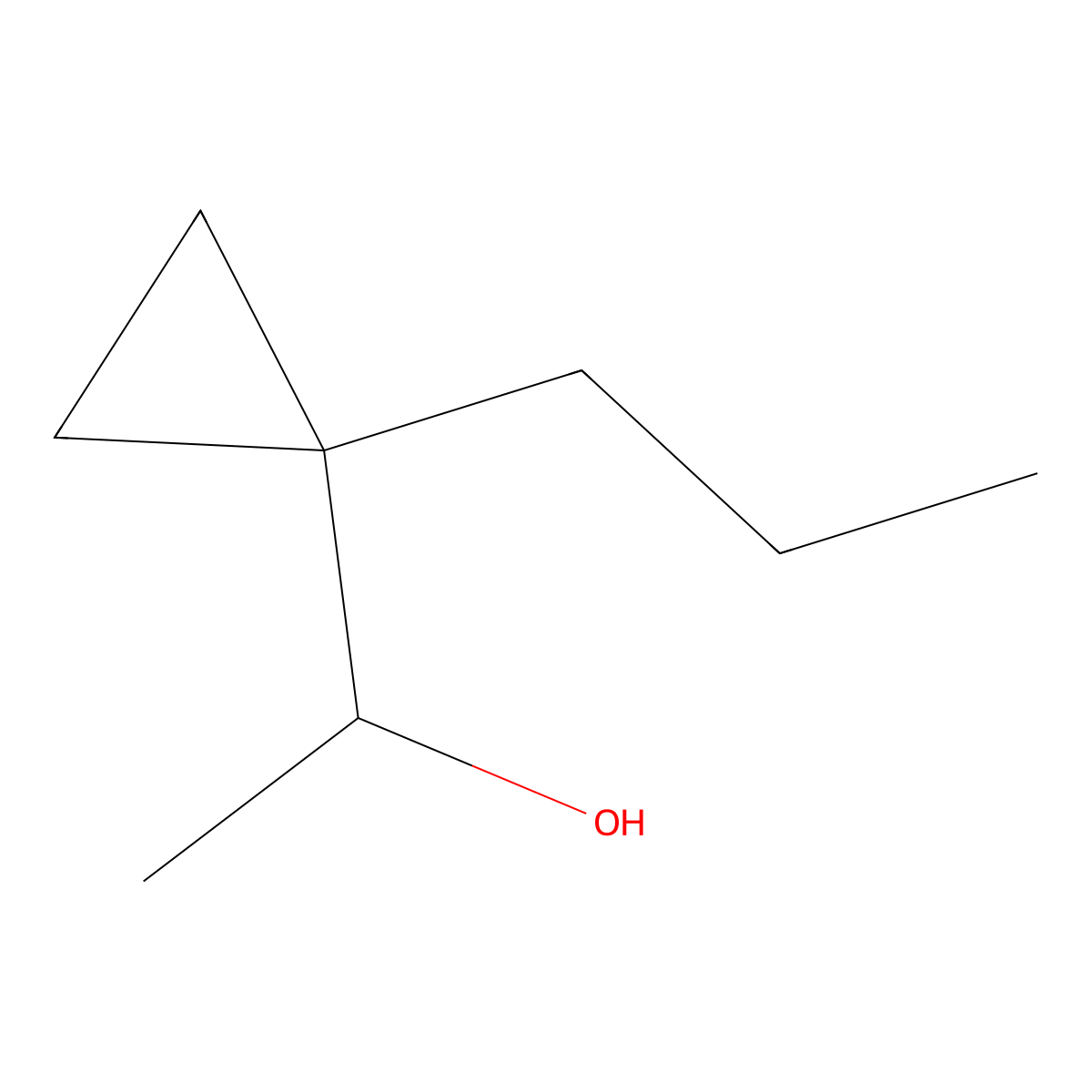1-(1-Propylcyclopropyl)ethan-1-ol molecular structure, CAS 1692672-32-4