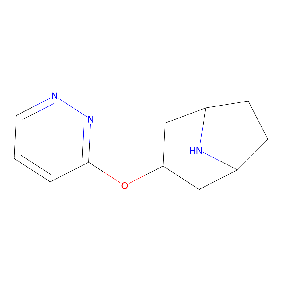 3-(Pyridazin-3-yloxy)-8-azabicyclo[3.2.1]octane molecular structure, CAS 1692679-87-0