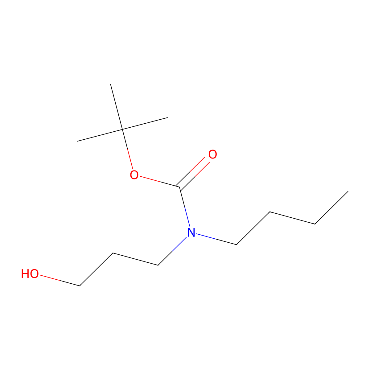 Tert-butyl N-butyl-N-(3-hydroxypropyl)carbamate molecular structure, CAS 169268-99-9