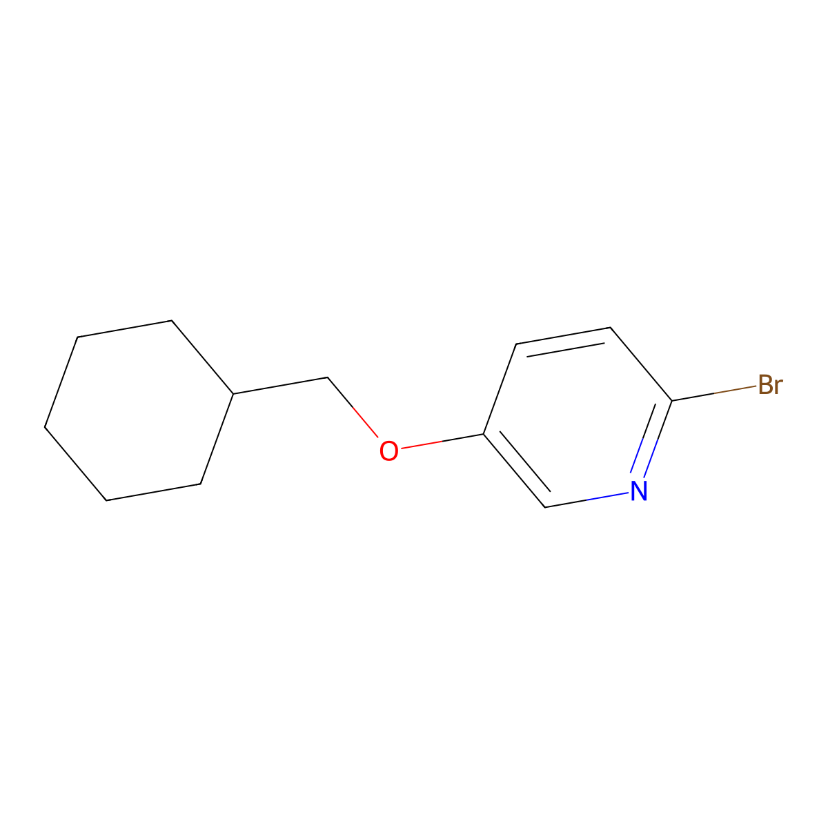 2-Bromo-5-(cyclohexylmethoxy)pyridine molecular structure, CAS 1692680-15-1