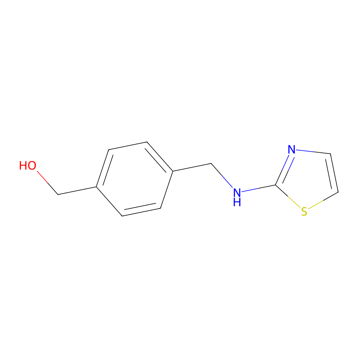 (4-{[(1,3-Thiazol-2-yl)amino]methyl}phenyl)methanol molecular structure, CAS 1692685-93-0