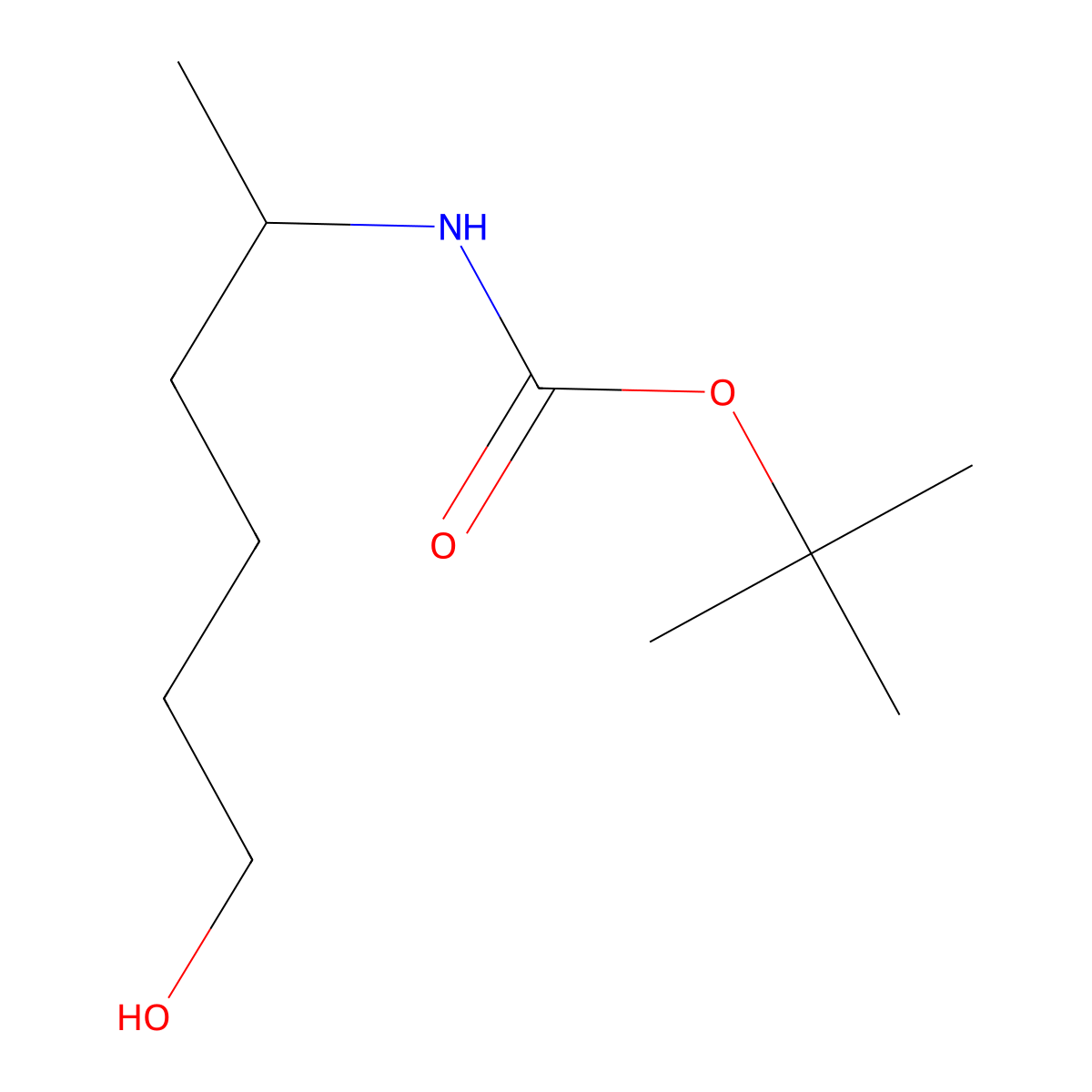 tert-butyl N-(6-hydroxyhexan-2-yl)carbamate molecular structure, CAS 169269-03-8