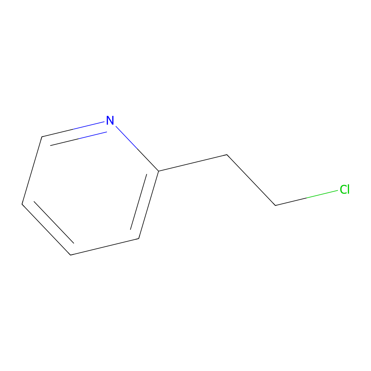 2-(2-Chloroethyl)pyridine molecular structure, CAS 16927-00-7