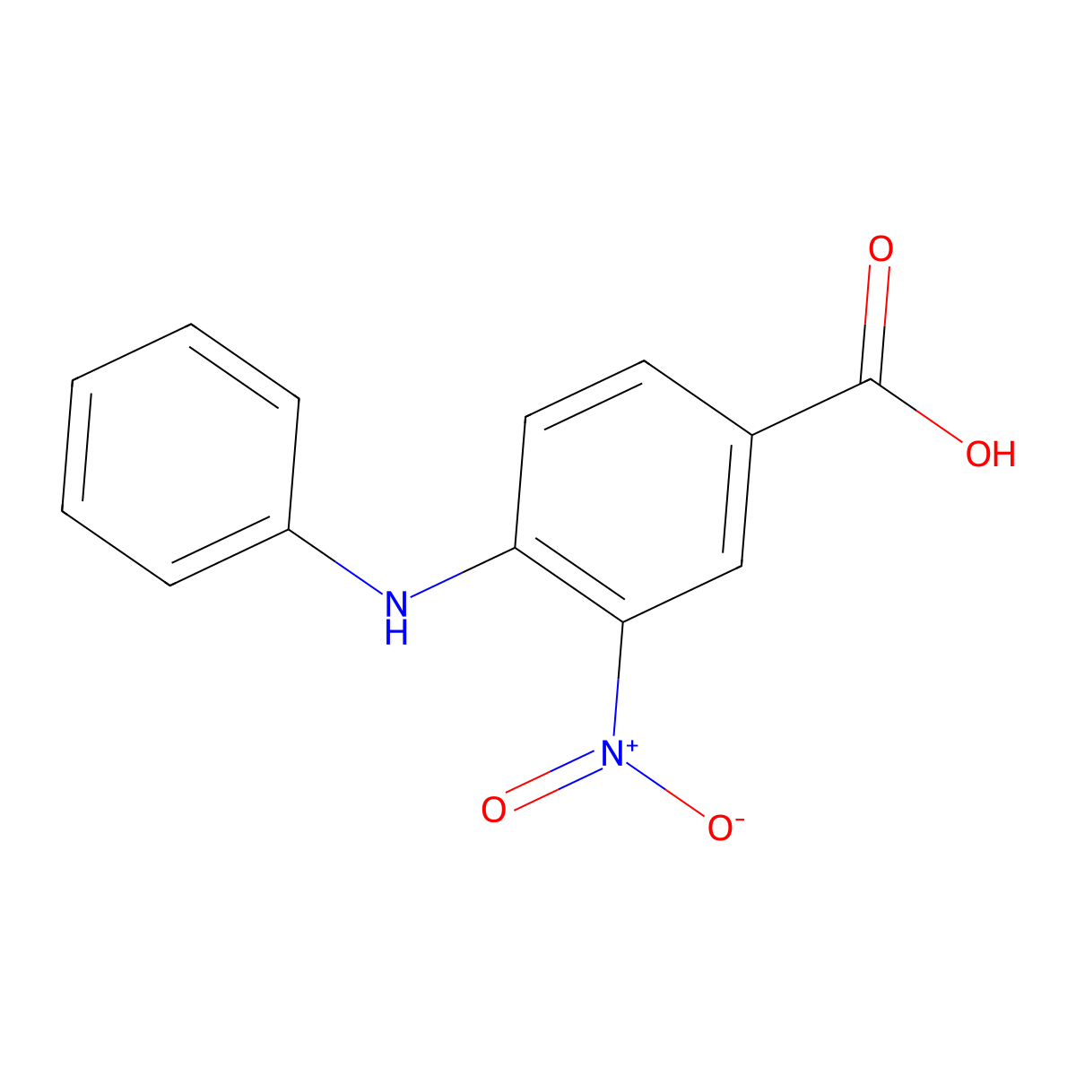 4-Anilino-3-nitrobenzoic acid molecular structure, CAS 16927-49-4
